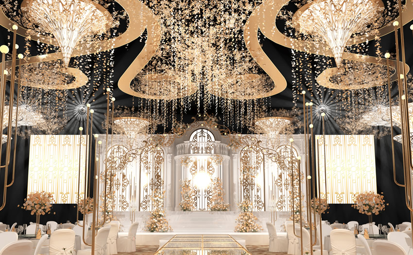 澄城花木兰喜事汇金色大厅效果展示